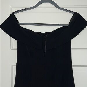 Bardot Black Off The Shoulder V Dress